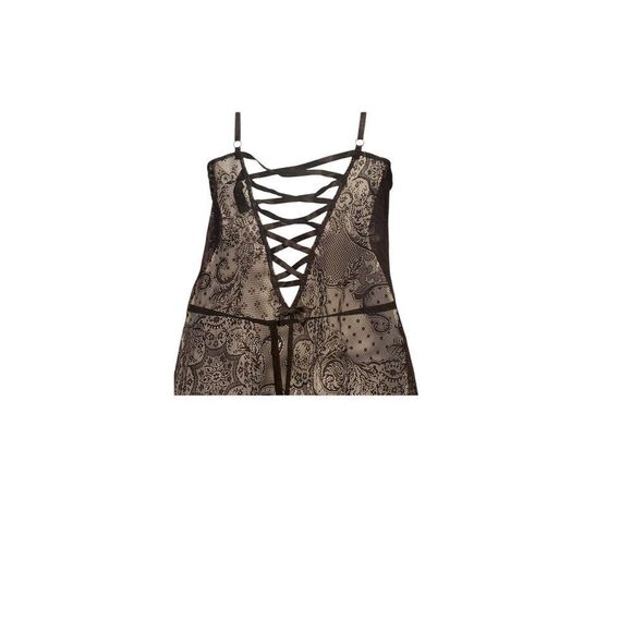 NWOT VICTORIA'S SECRET Black Lace Cami with Matching Panties Size S/P - Picture 4 of 6